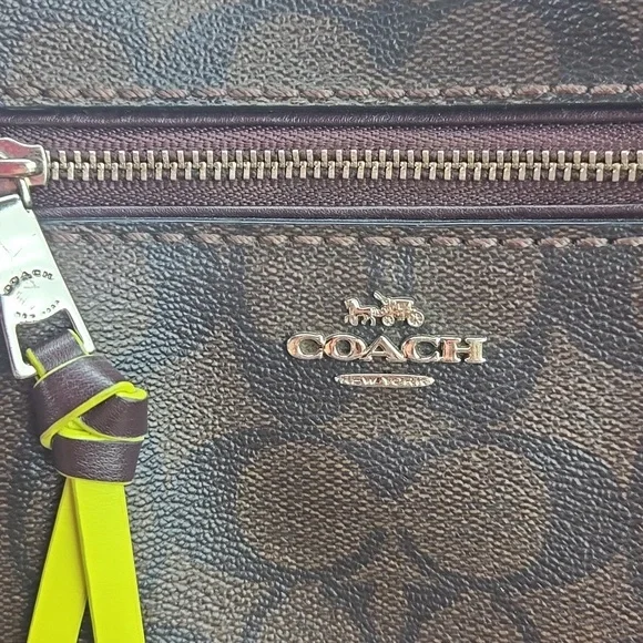 Coach Classic Andi Backpack In Signature Canvas Coach Andi Backpack handbag purse rainbow stitching F31368  main image 2